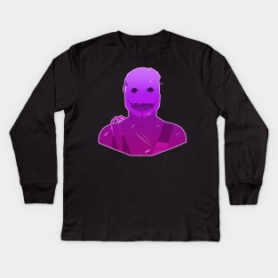 Trapper Purple Silhouette (Dead by Daylight) Kids Long Sleeve T-Shirt